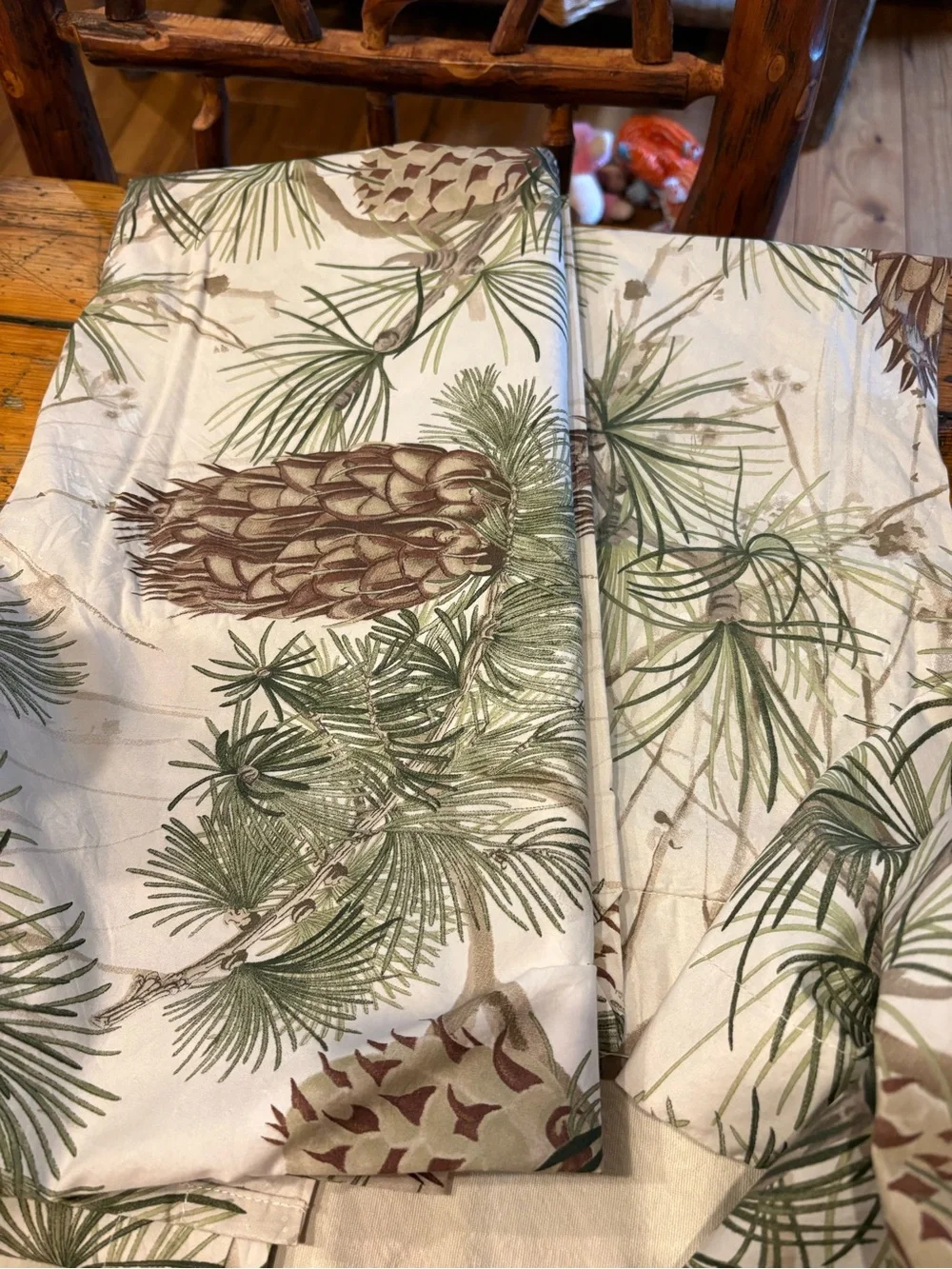 Pottery Barn Snow Pine Bird  Duvet Cover, Shams and Shower Curtain